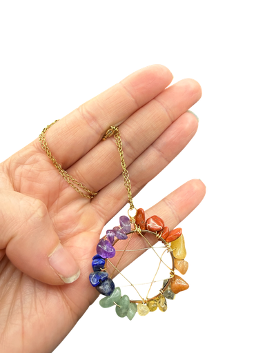 Chakra Pentagramm Halskette 