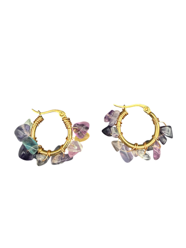 Fluorit Karneol Kreolen