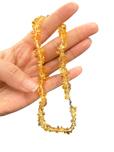 Citrin Halskette Chip Perlenkette