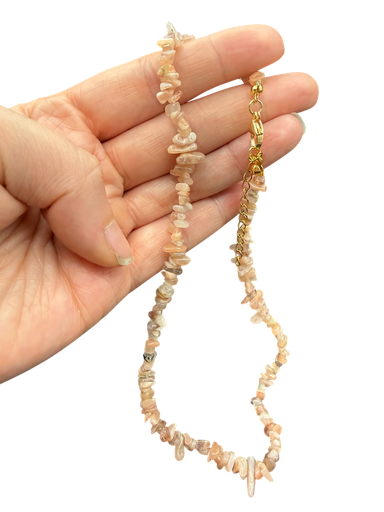 Sonnenstein Halskette Chip Perlenkette