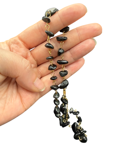 Onyx Halskette Chip Perlenkette