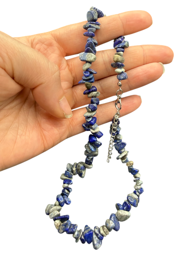 Lapislazuli Halskette Chip Perlenkette
