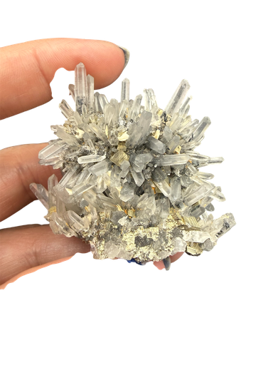 Nadelquarz mit Pyrit Unikat