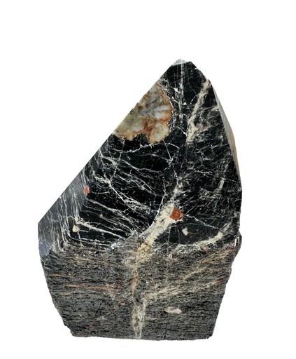 Turmalin roh mit geschliffener Basis