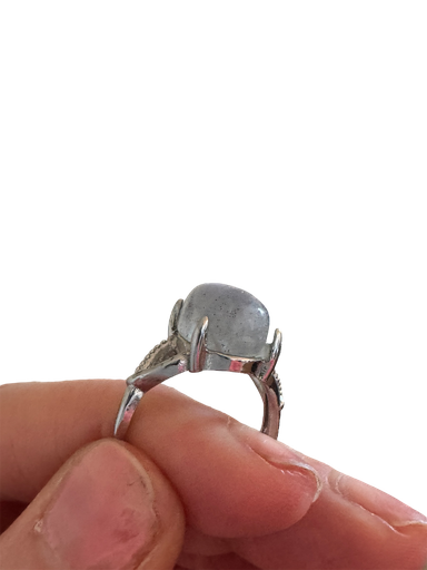 Mondstein Ring verstellbar