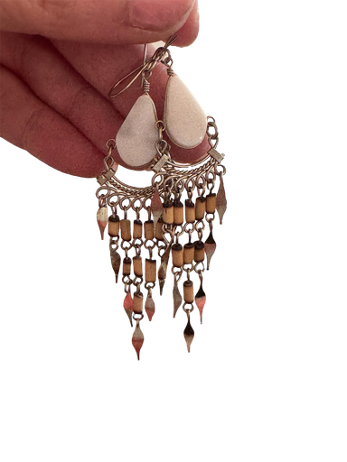 Peruanischer Opal Ohrringe handgemacht Boho 