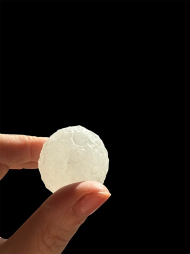 Bergkristall Mond Graviert 