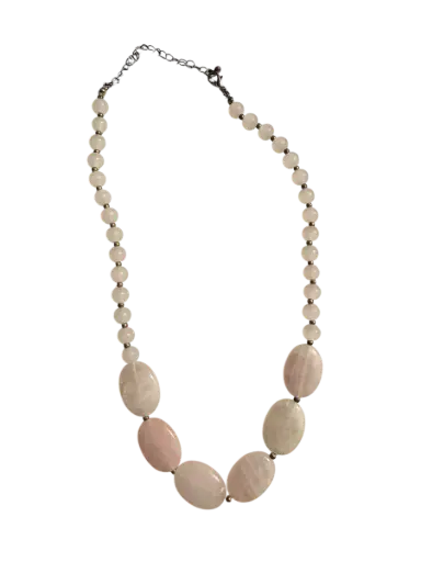 Rosenquarz Halskette B-Ware