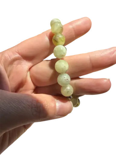 Prehnit Kugelarmband B-Ware