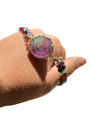 Achat Chakra Armband  B-Ware
