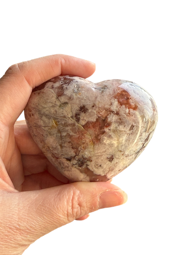 Achat Blumenachat Puffy Herz