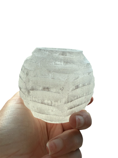 Selenit Schneeball Leuchte 