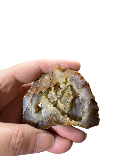 Achatdruse mit Quarz