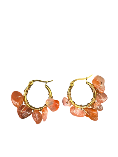 Karneol Ohrringe Kreolen