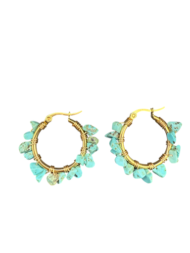 Türkis Ohrringe Kreolen