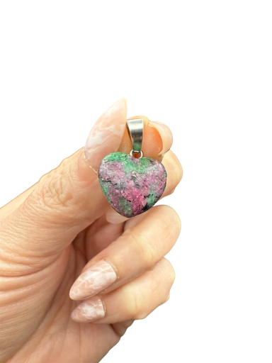 Rubin Zoisit Herzanhänger