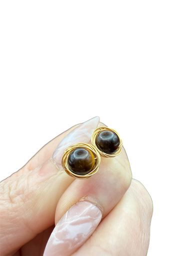 Tigerauge Ohrstecker