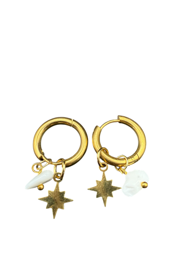 Jade weiß Ohrringe Kreolen