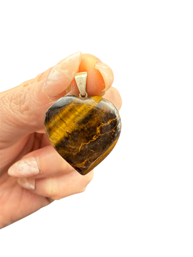 Tigerauge Anhänger Herz