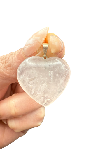 Rosenquarz Anhänger Herz