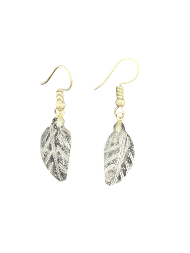 Bergkristall Blatt Ohrringe