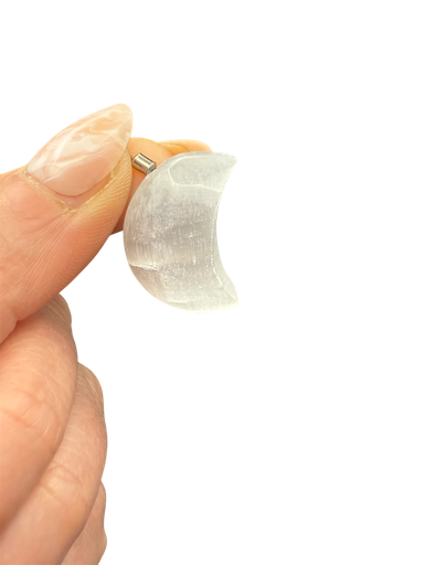 Selenit Anhänger Mond 