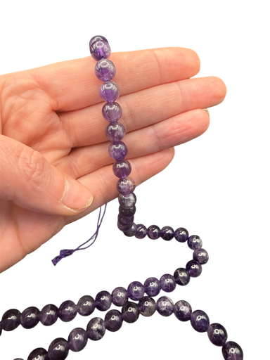 Amethyst Kugelperlen Strang 8mm