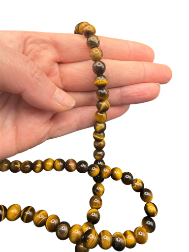 Tigerauge Kugelperlen Strang 8mm 
