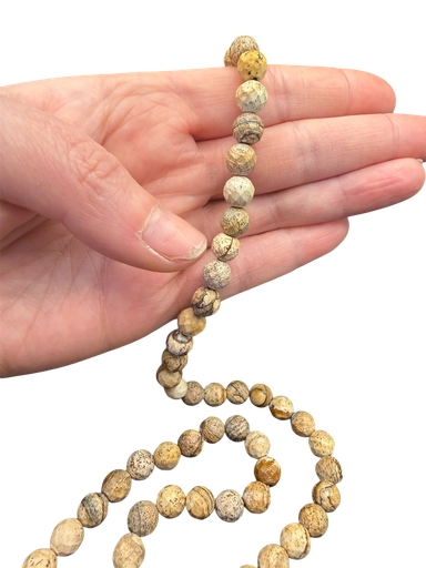 Jaspis Paisina Kugelperlen Strang 8mm