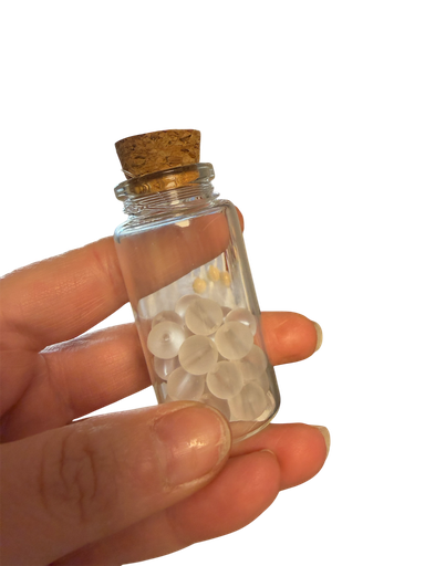 Bergkristall – DIY Kugelarmband Set im Fläschchen