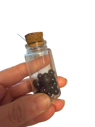 Amethyst – DIY Kugelarmband Set im Fläschchen